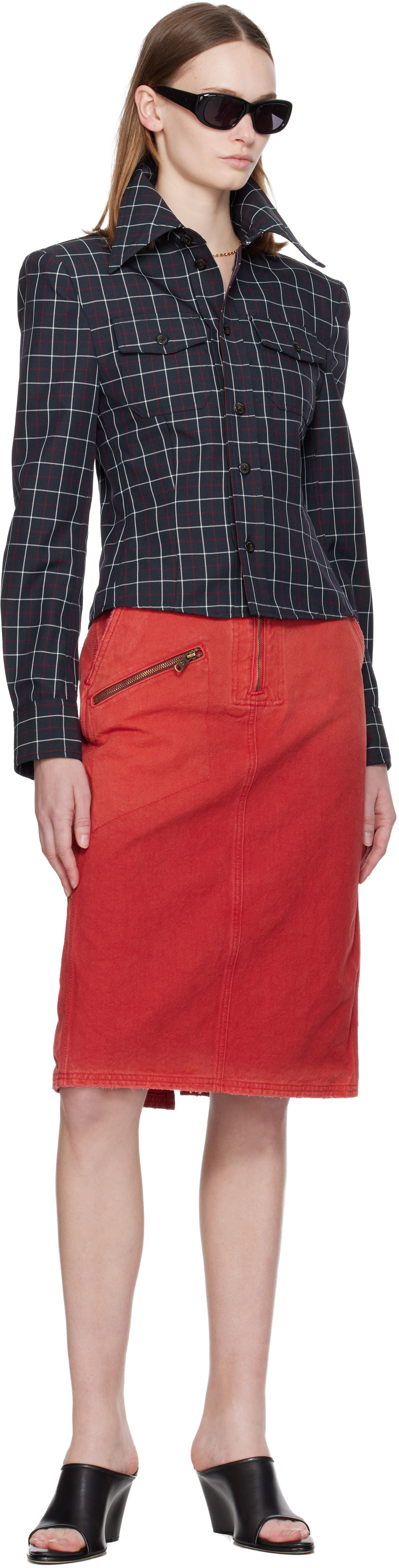 WILLY CHAVARRIA Navy Chavella L/S Shirt