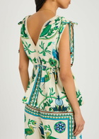 Lug Von Siga Victoria Printed Linen Blouse Green
