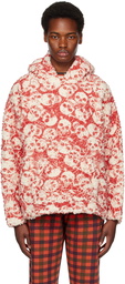 ERL Red Printed Hoodie