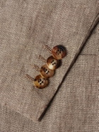 Kiton - Linen Blazer - Brown