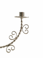Sophie Lou Jacobsen Silver-Toned Twisted Two-Candle Candle Holder