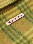 Marni - Checked Brushed-Knit Shirt - Yellow