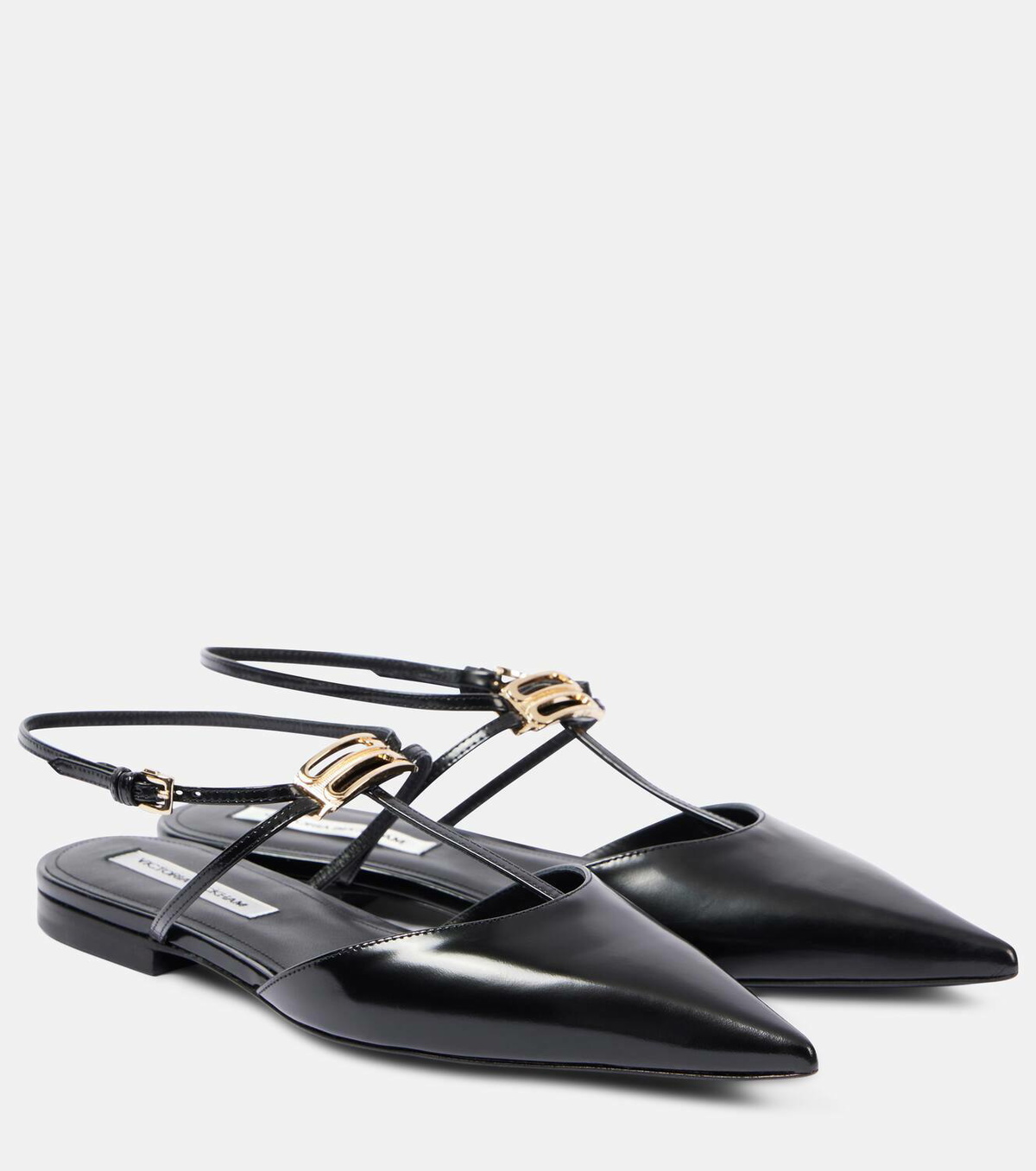 Biavictoria Slingback Buckle Leather Black Nappalak
