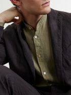 Boglioli - Grandad-Collar Linen Shirt - Green