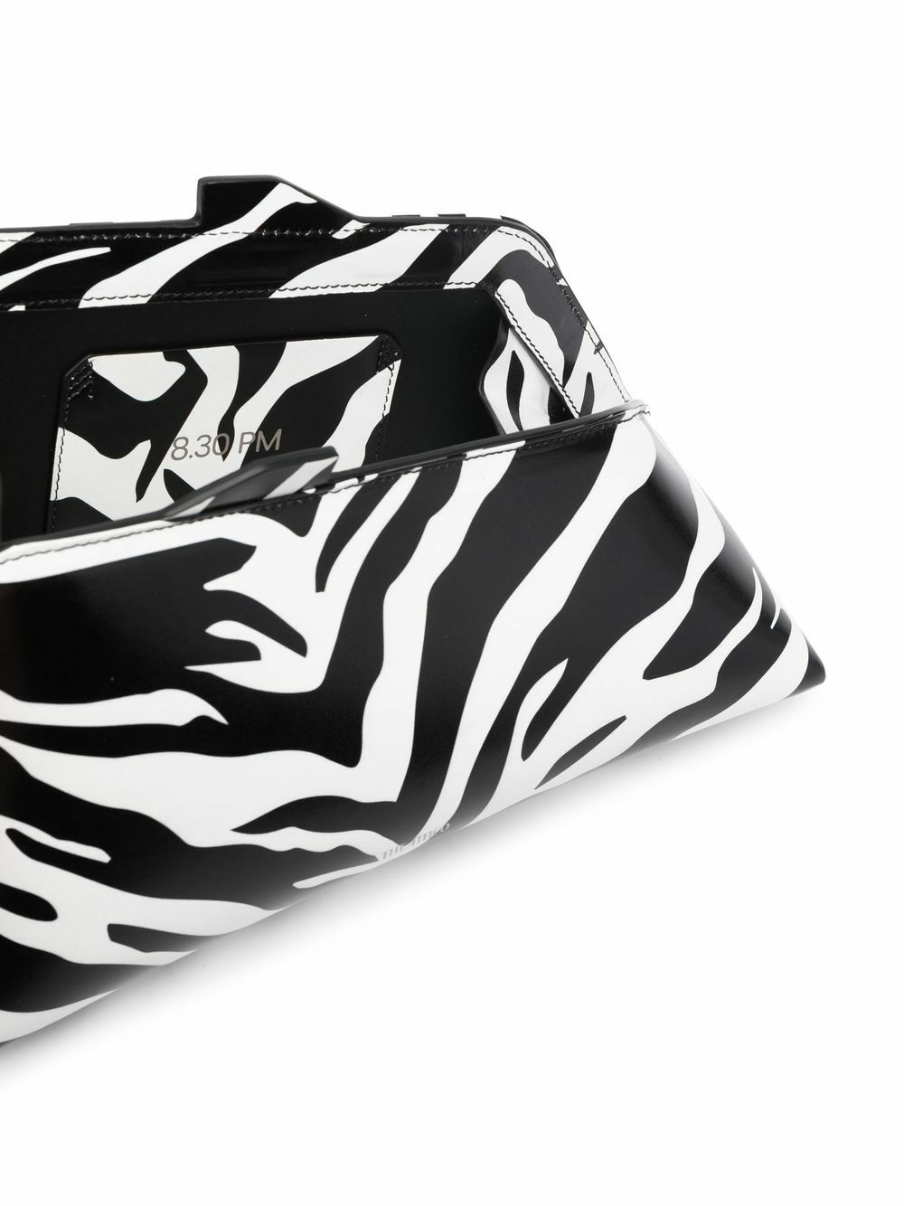 THE ATTICO - 8.30 Pm Zebra Pattern Leather Clutch Bag The Attico