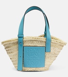 Loewe - x Howl's Moving Castle Small leather-trimmed basket tote