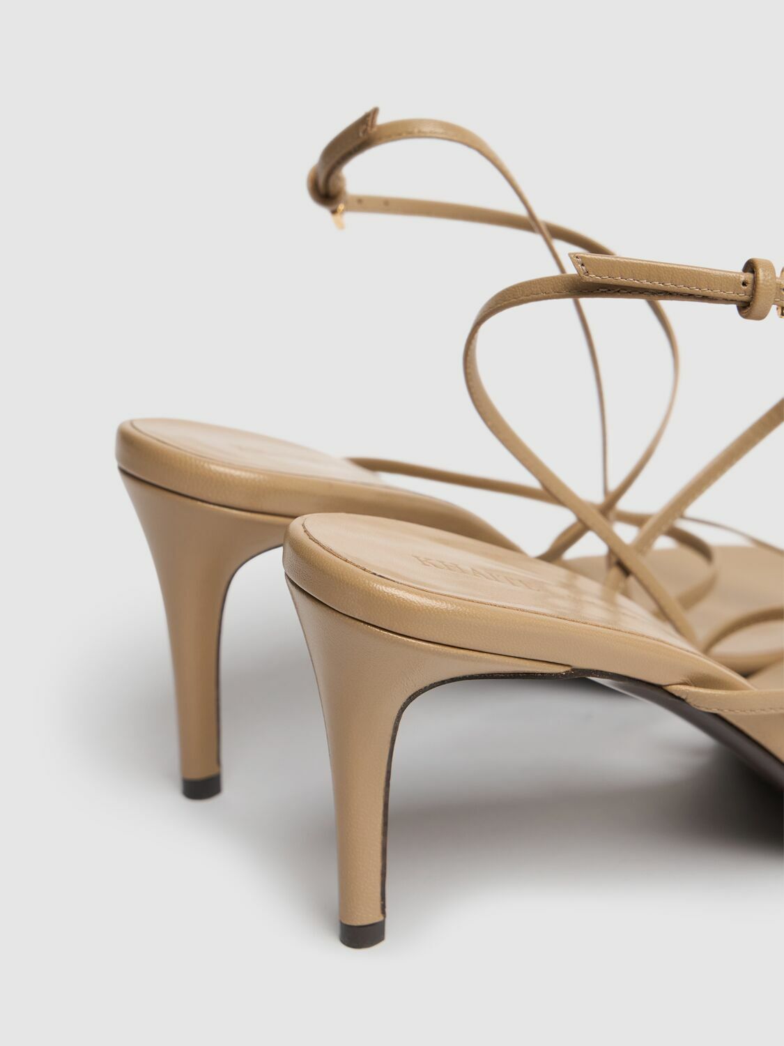 KHAITE 75mm Loop Leather Sandals Khaite