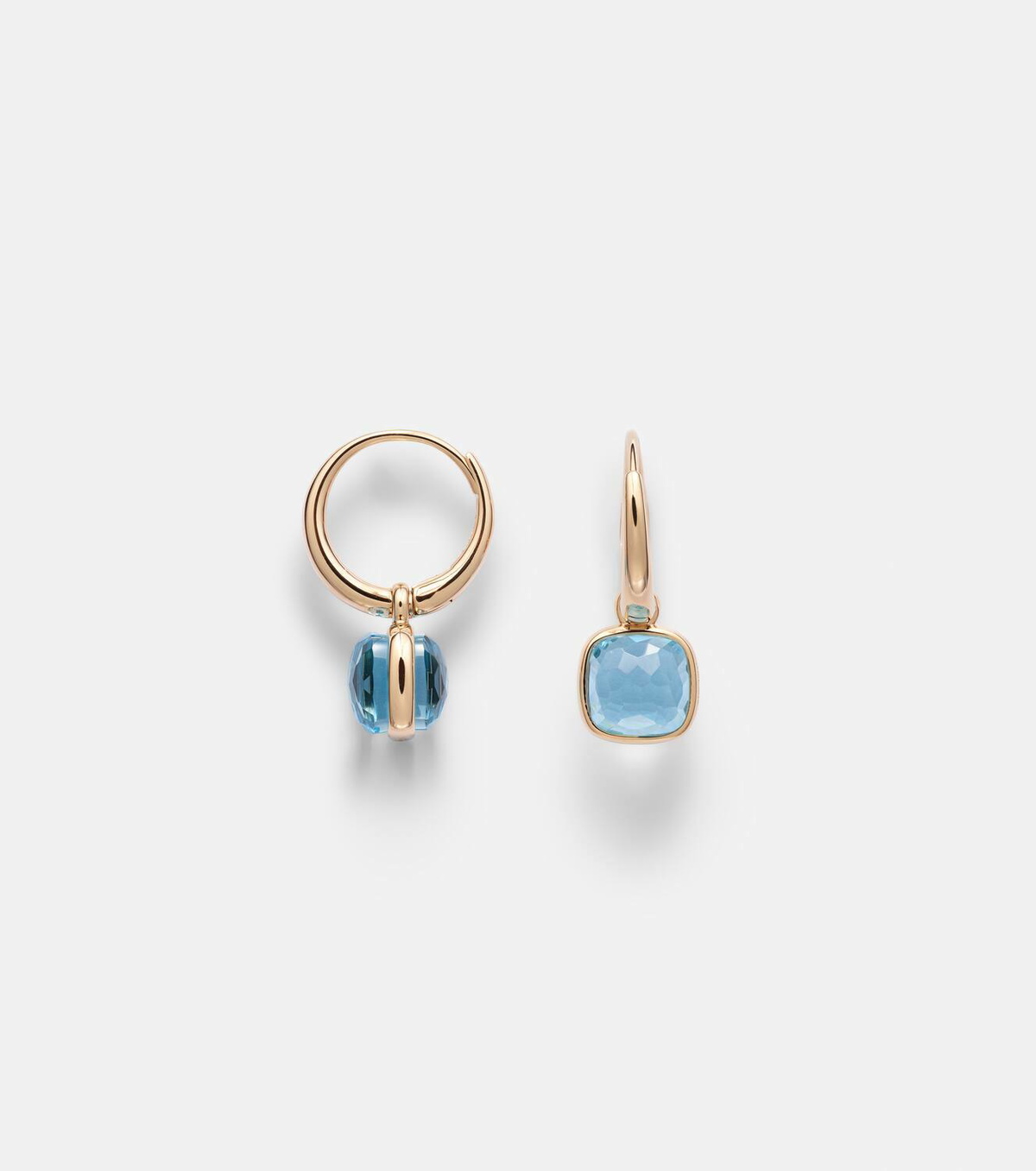 Pomellato Nudo Mini 18kt rose gold earrings with topazes