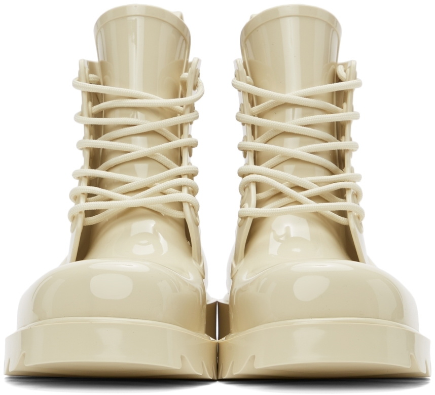 Bottega Veneta Beige Stride Ankle Boots Bottega Veneta