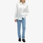 Martine Rose Women's Straight Leg Jeans in Blue Pinstripe