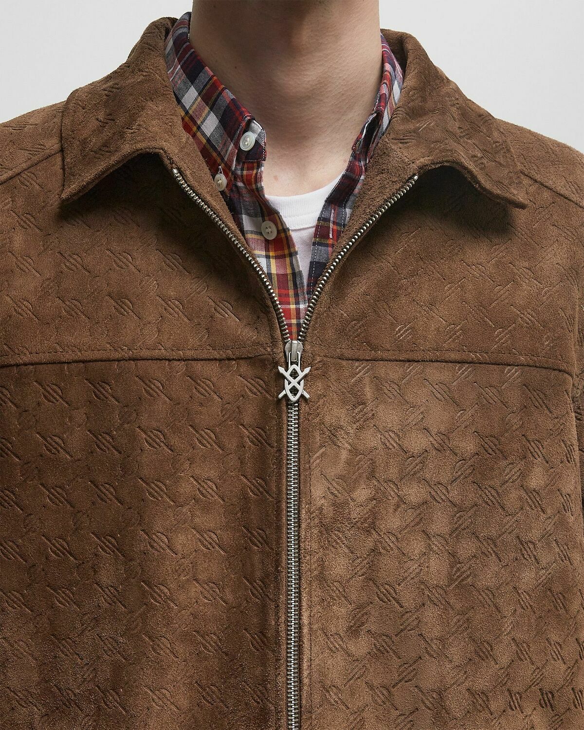 Daily Paper Camel suede jacket Brown Mens Bomber Jacket
