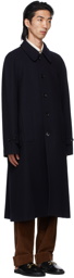 Gucci Navy Wool Loden Coat