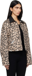 AMIRI Brown & Black Snake Denim Jacket