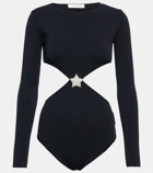 Valentino Embellished cut-out bodysuit