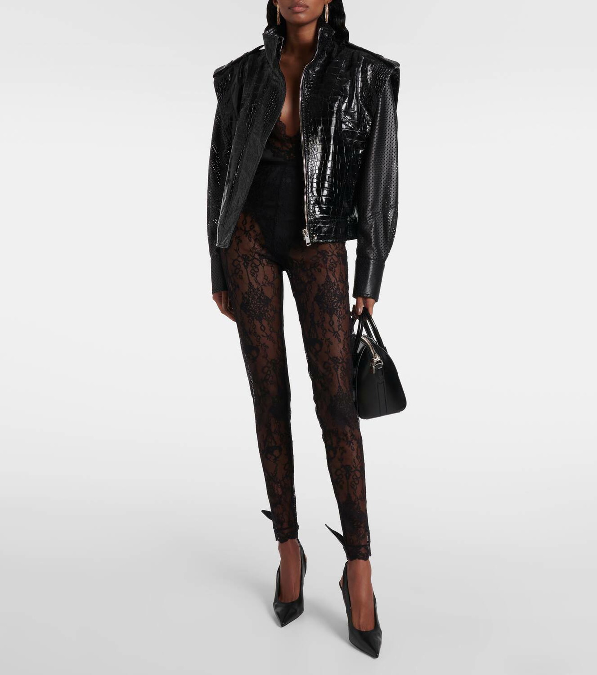 Givenchy Lace and jersey bodysuit