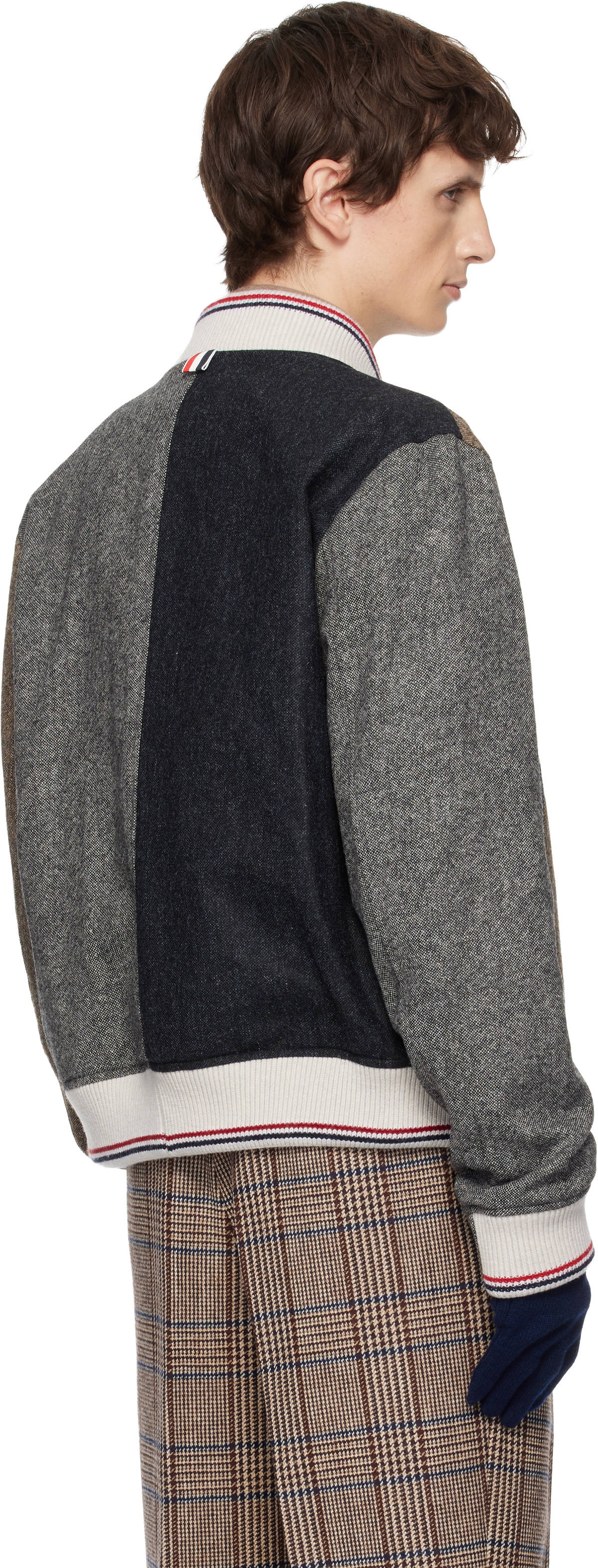 Thom Browne Multicolor Button Up Bomber Jacket