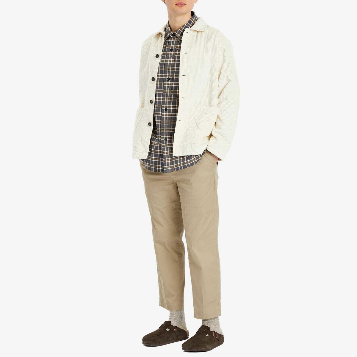 Barbour Men's Ted Relaxed Fit Chino Trousers in Stone Barbour