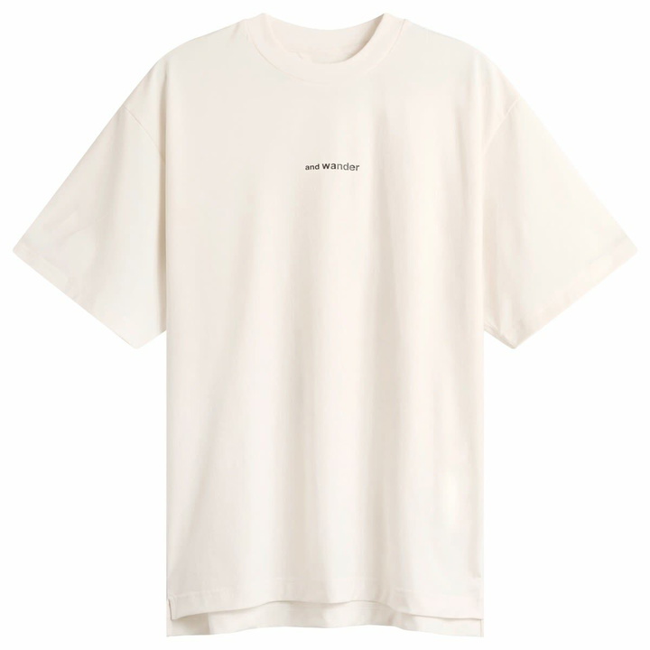 Photo: and wander Men's Dry Mesh T-Shirt in Off White