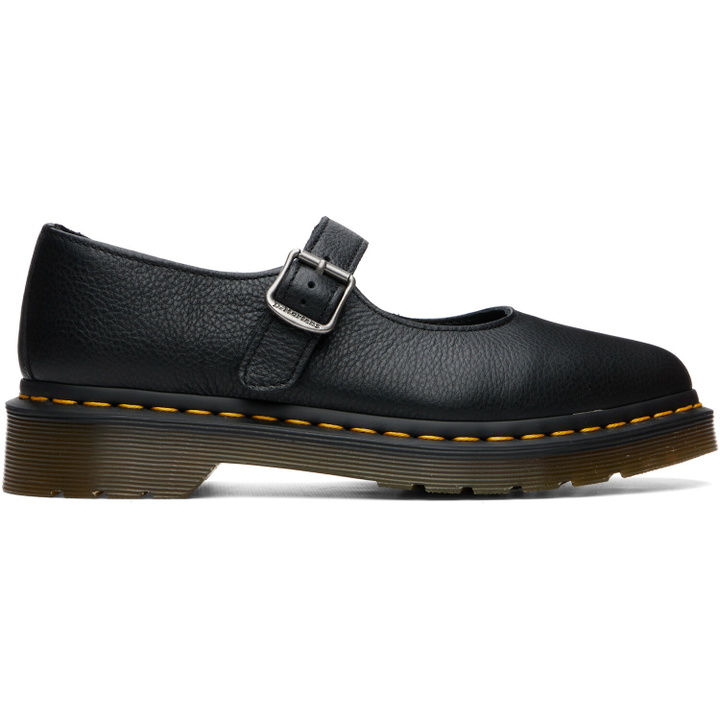 Photo: Dr. Martens Black Elphie Virginia Leather Mary Jane Flats