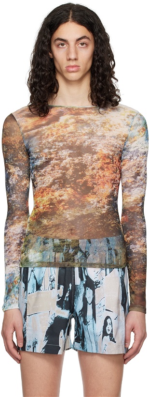 Photo: Serapis Multicolor Coral Waste Tech Long Sleeve T-Shirt