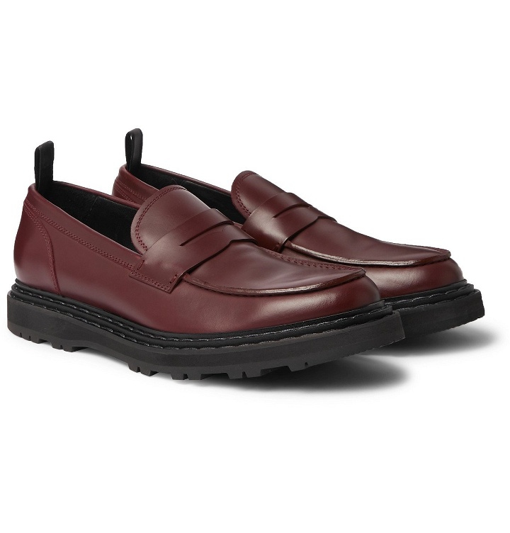 Photo: Officine Creative - Lydon Polished-Leather Penny Loafers - Burgundy