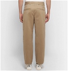 Acne Studios - Pleated Brushed Cotton-Twill Chinos - Men - Sand