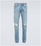 Due Diligence Slim-fit distressed jeans