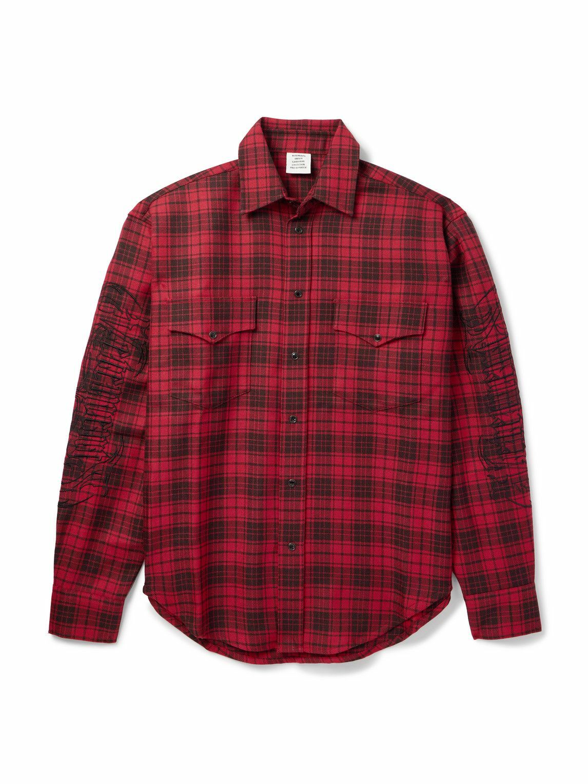 VETEMENTS LOGO FLANNEL SHIRT