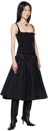 Sandy Liang Black Teacup Tank Top