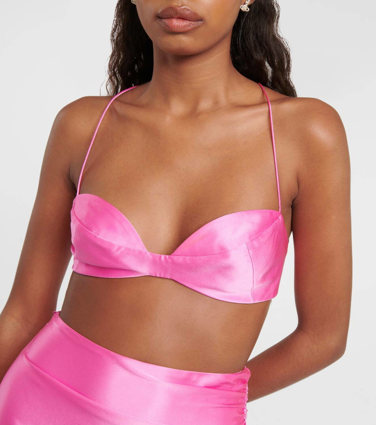 The Sei Silk charmeuse bra top