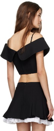 SHUSHU/TONG Black Off Shoulder Corset Top