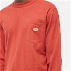 Armor-Lux Men's Long Sleeve Logo Pocket T-Shirt in Auburn