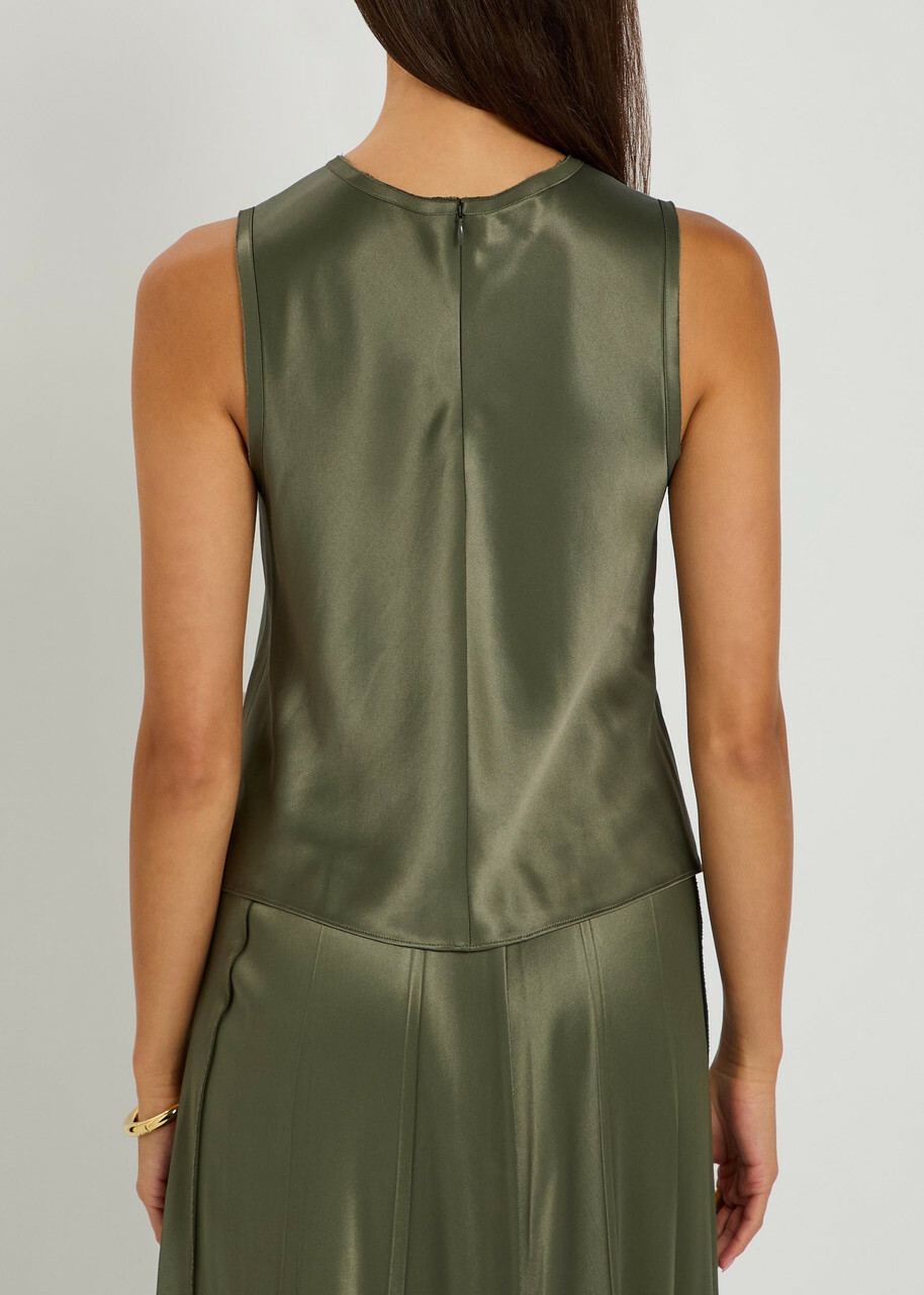 Vince Satin top Khaki
