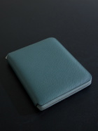 Smythson - A5 Cross-Grain Leather Zip Wallet