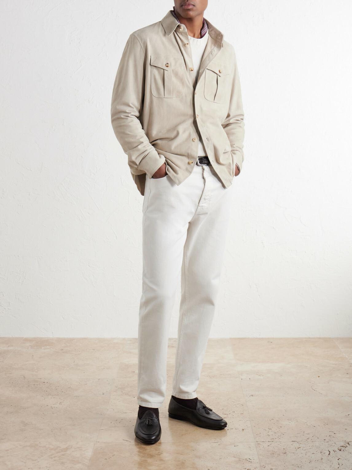 Ralph Lauren Purple label - Suede Overshirt - Neutrals