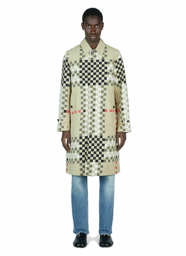 Photo: Burberry - Pixel Check Coat in Beige