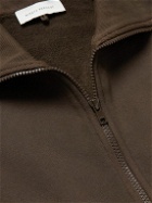Ninety Percent - Organic Cotton-Jersey Zip-Up Sweatshirt - Brown