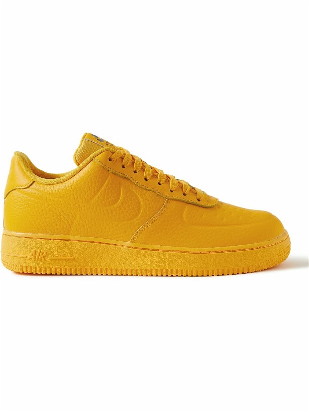 Photo: Nike - Air Force 1 '07 Ripstop-Trimmed Waterproof Leather Sneakers - Yellow