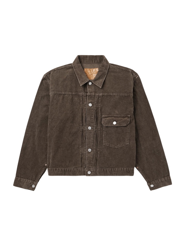 Photo: Remi Relief - Cotton-Corduroy Trucker Jacket - Brown