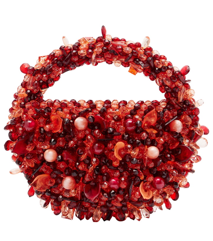 Photo: Clio Peppiatt Coral Mini embellished tote bag