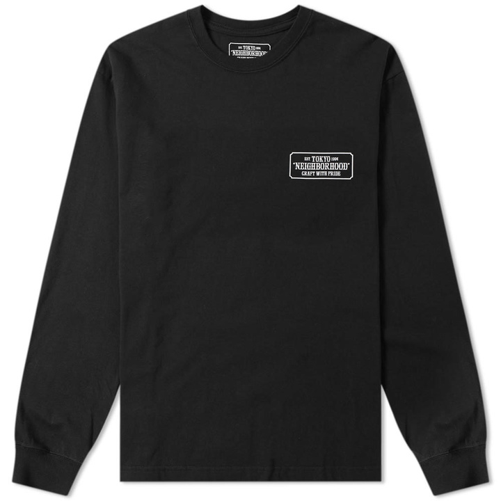 Photo: Neighborhood Long Sleeve Bar & Shield Tee Black