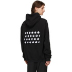 Maison Margiela Black Punched Holes Logo Hoodie