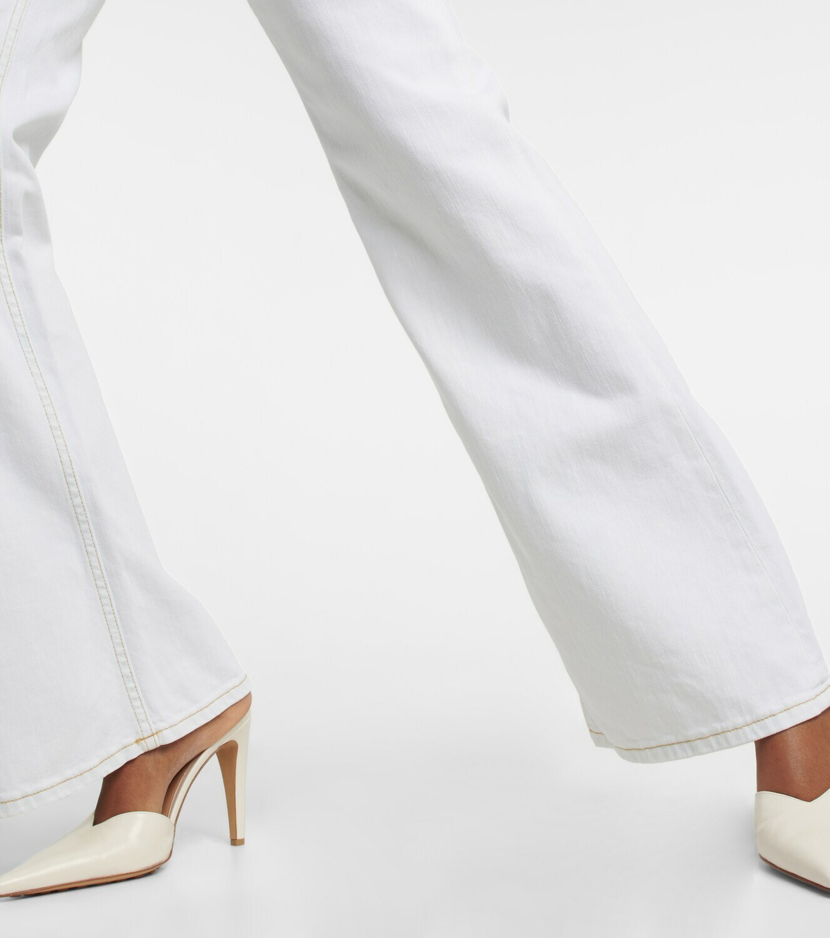 Dorothee Schumacher White Denim Wide Jean in White
