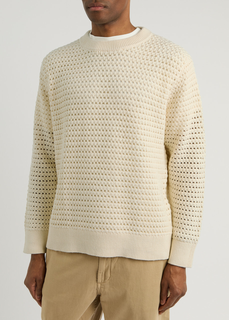 Wax London Wilde Open-knit Jumper Cream