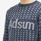 Adsum Men's Logo Knit Crew Jumper in Blue