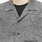 Neighborhood Men's Spiderweb Hawaiian Shirt in Grey