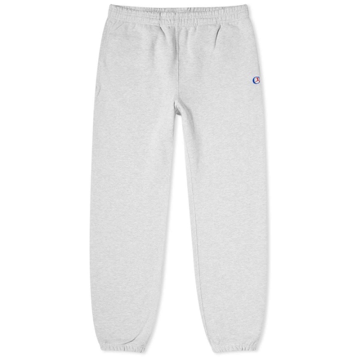 Photo: Champion Men's Made in USA Reverse Weave Sweat Pants in Silver Grey Marl