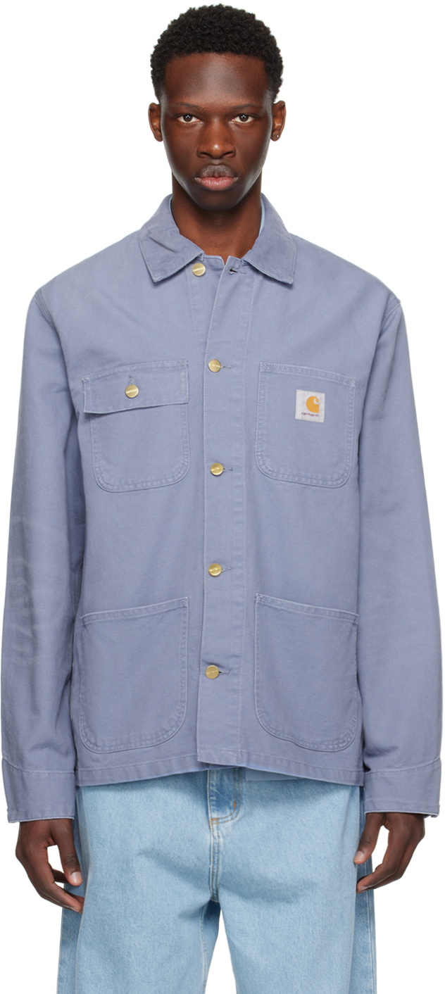 Carhartt Work In Progress Blue Michigan Chore Jacket