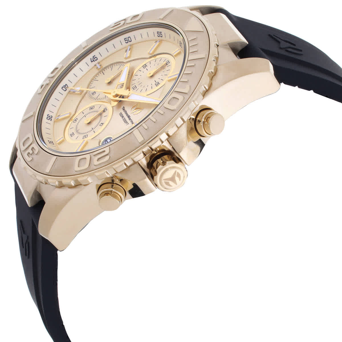 Technomarine Sea Chronograph Quartz Gold Dial Mens Watch TM-725009