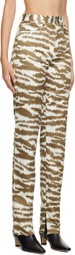 JUNEYEN Brown & Off-White Tiger Trousers